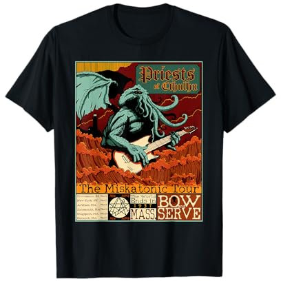 Concert de metal d'horreur cosmique Great Rock de Miskatonic Cthulhu T-Shirt