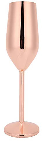 Verre à vin, Verre incassable Verre de fête Verre de fête, Verres à Champagne en Acier flûtes à Champagne Partie pour la Maison(Rose Gold)