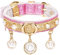 PetsHome Katzenhalsband, Hundehalsband, Bling PU Leder Verstellbares Haustier Halsband mit niedlichen Perlen und Luxus Anhänger für Katze und kleine Hunde, Extra Klein Rosa