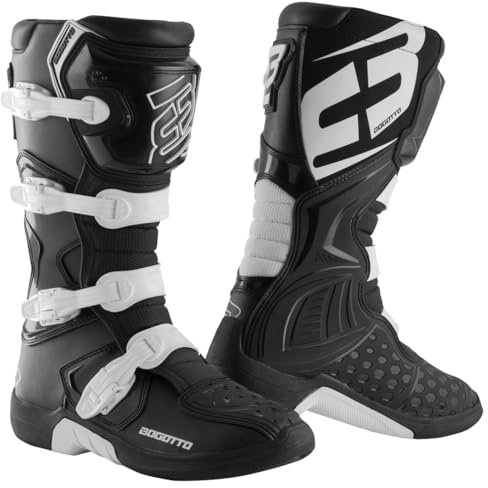 Bogotto MX-5 Stivali motocross, nero/bianco, 44