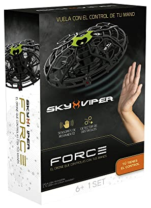 Bizak Sky Viper Force, Drone con sensores Inteligentes Que detectan Las Manos y su Entorno, lo Que Permite Que vuele Solo, a Partir de 6 años (63348526)