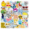 Aufkleber,50 Stück Aesthetic Sticker Decals Aufkleber Auto Trendy Wasserdicht Vinyl Stickers für Erwachsene Kinder（style B）