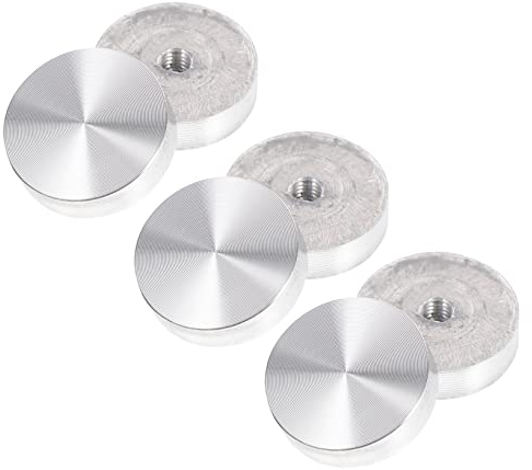 SEWOART 6pcs Aluminium Pour Meubles Adaptateurs Pour Dessus De Table En Verre MatéRiel De Connexion Pour Tables Basses Et Bureaux, 30mm ÉPais