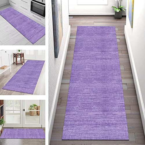 Tappeto Passatoia per Corridoio Antiscivolo Lavabile tappeto cucina Moderno Tappeti Runner 40X60CM Viola Astratto Tappeto Runner ingresso interno Soggiorno Bagno Antimacchia Tappetino per metro