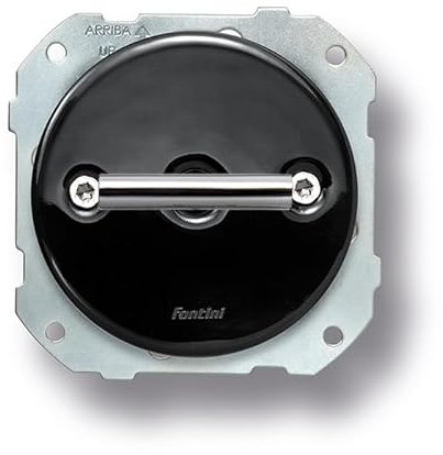 FONTINI - Va-et-vient métal chrome porcelaine noire DO LOW