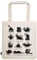 moses Ed, the Cat Shopper Yoga, Stofftasche aus 100% Baumwolle, mit Yoga-Katzenmotiv, Shopper mit Standboden für Einkäufe, Büro oder Uni, 39 x 42 cm