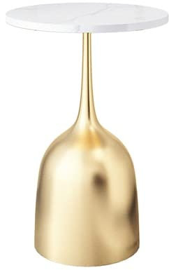 Couchtisch Nordic Simple Creative Kleiner Couchtisch Wohnzimmer Sofa Runder Tisch Beistelltisch Nachttisch Marmor Ecktisch Nano Gold Beistelltisch (Farbe: Braun)