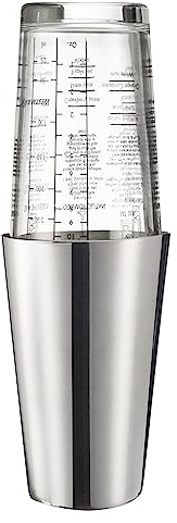 Westmark Boston Shaker Boogie – Cocktail Shaker mit Skala, professioneller Cocktail-Mixer, Bar Zubehör, inkl. Rezepte zum Mixen von Margarita und mehr – Edelstahl, 350 ml