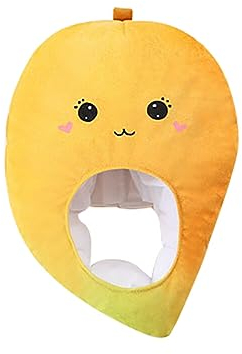 LICHENGTAI Mango Hut Plüsch Obst Kopfbedeckung Netter Pfirsich Banane Hut Obst Party Cosplay Kostüm Foto Requisite Partyhüte Urlaub Accessoire für Frauen Mädchen Dress Up Kostüm Zubehör Party
