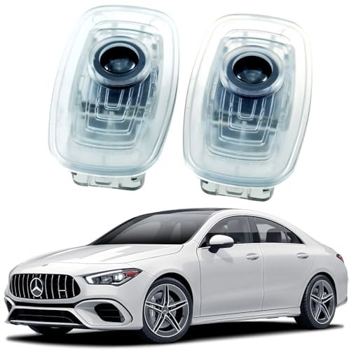 AutoQi Willkommenslicht Für Mercedes CLA C118 X118 CLS C257 E-Klasse C238 A238 LED AMG Projektor Einstiegsbeleuchtung Logo Laser Türlicht, 2 Stk