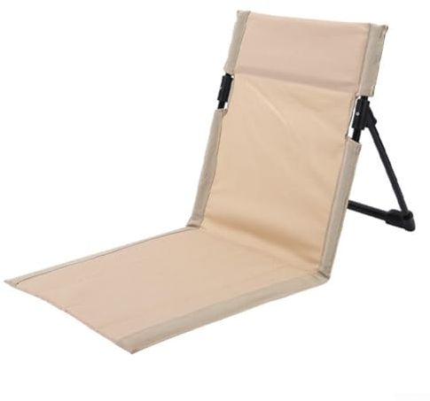 Faltbarer Strandstuhl für den Außenbereich, Garten, tragbar, leicht, verstellbar, Sonnenliege mit Rückenlehne, Unterstützung für Urlaub, Garten, Camping (weiß)