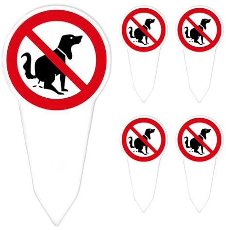 SUNOYA Panneaux De Qualité Supérieure, Panneau Crotte De Chien, Lot de 4 Chien Interdit D'uriner Panneaux Signalétiques, Panneau Déjection Canine Interdite 30 x 15 cm en Plaque D'aluminium 3 mm