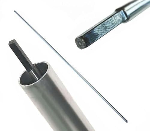 Tige de transmission avec tuyau | pour débroussailleuse | Longueur tige 153 cm | Longueur du tuyau 150 cm | Diamètre de la tige 8 mm | Diamètre du tube 28 mm | Tige carrée | en acier | Pièce de