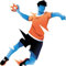 Cadox - Handball-Aufkleber für Herren, Sport-Aufkleber, vorgeschnitten auf weißem Vinyl, UV- und waschbeständig, für Handy, Laptop, Hefte, Fenster, 95 x 125 mm