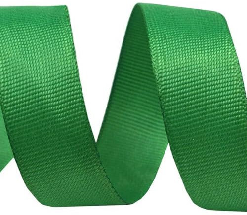 Ripsband/Einfassband 15mm Breite in Unifarben aus 100% Polyester zum Umsäumen von Kleidung wie T-Shirts, Sweatjacken und Trainingshosen uvm. (GRÜN)