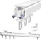 Aluminium Curtain Rail Gardinenstange Vorhang Schiene Vorhangschiene Deckenschiene Für Fenster Und Raumteiler Gardinen, 50 100 200 350 400cm Gardinenschiene(White,160cm/5.2ft)