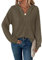 Tanmolo Hoodie Damen Kapuzenpullover Knopfleiste Leichter Pullover Langarm Sweatshirt Tops für Herbst Armeegrün, M