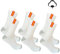 NAGAD 3 Pares de calcetines deporte blancos con bandera España- Calcetin algodon blanco deporte- Calcetines para tenis, ciclismo, futbol, padel...