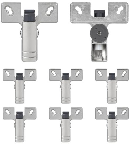 EFUTURETIME 8 x Türdämpfer Schrank Softclose Nachrüstung Tür Dämpfer Verstellbar nur für Topfbänder 45mm/48mm/52mm