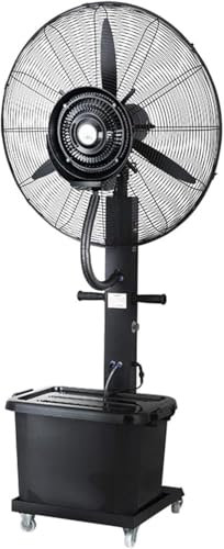 Ventilatore Nebulizzatore Industriale a Piedistallo, Altezza Regolabile A 3 Velocità, Ventilatore da Esterno con Nebulizzatore con Serbatoio Dell'Acqua da 42 L, per Patio Este(Size:81cm,Color:aumento)