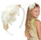 Girls White Flower Headband,White Princess Headband, for Girls, Kids, Women Birthday Party Wedding Hair Accessories