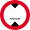 hauteur de passage à noter - 15cm - Sticker/autocollant