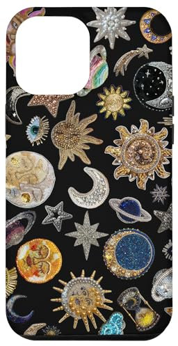 Celestial Moon Art Charm Collage Vintage Mosaic Aesthetic Case for iPhone 12 Pro Max