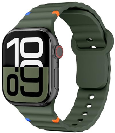 Silicona Correas para Apple Watch 40mm 44mm 49mm 46mm 42mm 41mm 45mm 38mm iWatch Banda Mujeres Hombres,Pulseras Suave Deporte Apfelband para Correa Apple Watch SE/2 Serie 10 9 8 7 6 5 4 3 Ultra 2
