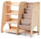 Goodevas Kinderbuchregal – Stylische Holz-Bücherregale für Kinder Einzigartig Design, sicherer und funktionaler Spielzeugorganisator für Schlafzimmer, Spielzimmer und Kinderzimmer (Beige, Large)