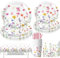 Sunshine smile Lot de 51 vaisselle de fête motif papillon - Décoration pour anniversaire d'enfant - Papillon - Fleurs - Assiettes en carton - Gobelets - Décoration d'anniversaire d'enfant