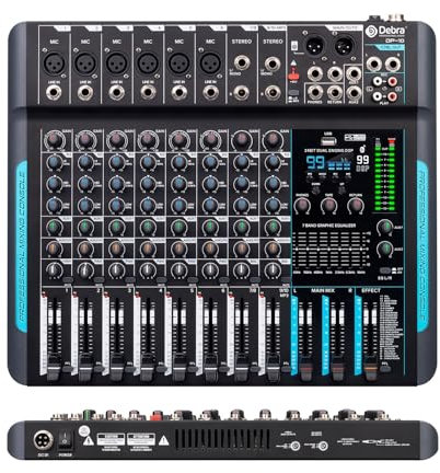 LEPREM Forket 99 DSP FP-10 Mixer DJ Controller 10 Channels Reverb Recording Mixing With Bluetooth 5.0 Professional Performance