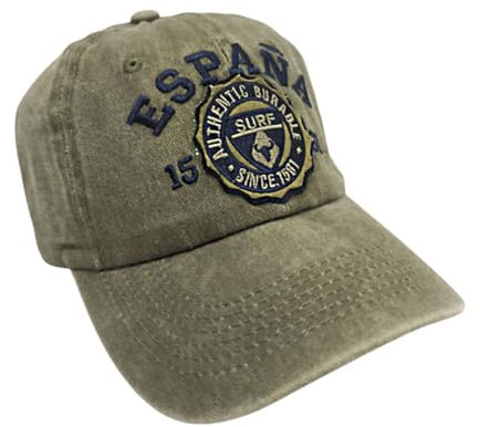 JYC CREATIVE Gorra de España, Regalo de España, Cup of Spain, para Hombre y Mujer, Gorra para el Sol, Gorra con Visera, Gorra para Regalo, (FR/ES, Letras, Talla única, Verde)