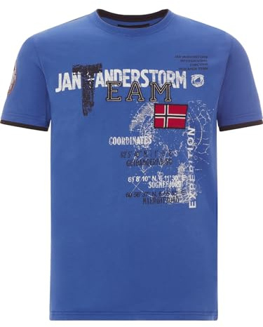 Jan Vanderstorm Herren T-Shirt Sölve Aus 100% Baumwolle | Gr. L-7xl Royalblau, 5XL (XXXXXL) - 72/74