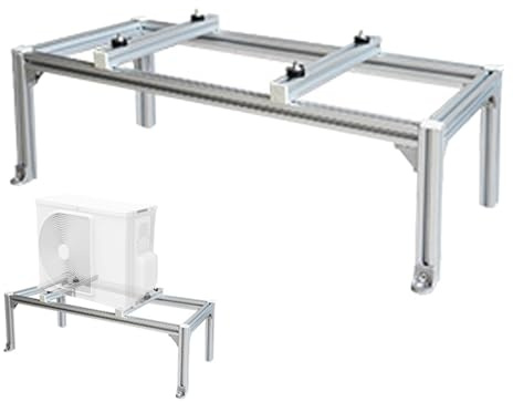 Robuste Bodenhalterung aus Aluminiumlegierung für Mini-Split-Wechselstrom- und Wärmepumpe mit Anti-Vibrationspads – langlebige Stützlösung