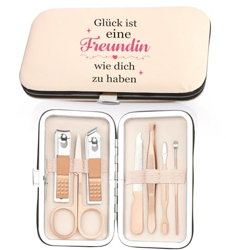XiuSpark Geschenke Beste Freundin Freundinnen - Freundschaft Geschenke Maniküre Set Nagelschere Nagel Pediküre Fußpflege Nails Kit