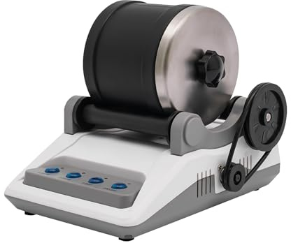 Rock Tumbler Set Steinpoliermaschine für Kinder ab 8 Jahren, Elektrischer Steinpolierer mit 3 Zeitstufen, Geräuscharme Trommel, DIY Edelstein Poliermaschine mit Zubehör & Schmuckteilen