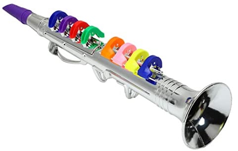 TOPINCN Clarinette pour Enfants Clarinette Sûre Instrument de Musique de Vent en Plastique en Plastique pour Les Compétences Musicales pour Les Enfants, adapté aux de Plus de 3 Ans