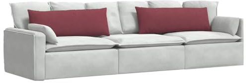 vidaXL Sofakissen 2 STK. Stoff Weinrot 120 x 40 cm
