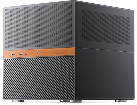 Jonsbo N6 NAS-Gehäuse, Cube-Gehäuse, mATX, Stahl/Mesh - schwarz