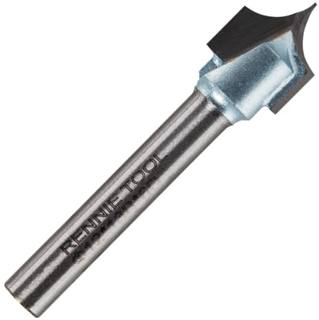 Rennie Tool 12mm Cut x 6mm RAD x 6mm Shank TCT Roundover Router Bit | Point Cutting Round Over Bit, 2 Flute Carbide Tipped Handheld & CNC Router Bit Tungsten Carbide Tipped