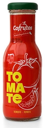 Tomato Fruit Nectar & Juice, Glass Bottle 200 ml by Cofrutos – Pack of 10