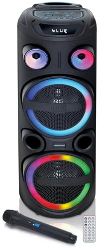 Blaupunkt PS 3000, kabelloser Party-Lautsprecher, Partybox Bluetooth leistungsstark, USB AUX Anschluss, inkl Mikrofon, Strahlwasserschutz
