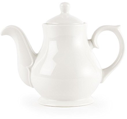 Churchill Super Vitrified P746 Whiteware Tea and Coffee Pot, White (Pack of 4)