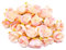 Fleurs synthétiques mini boutons de rose (imitation soie) Rose clair, Tissu, rose, 25-30mm