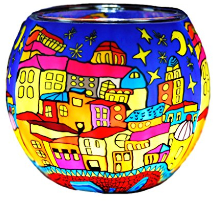 Kerzenfarm Leuchtgläser, Glas, bunt, 11 cm