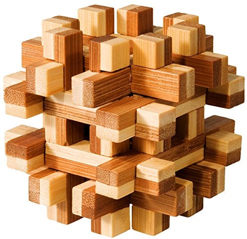 Fridolin - 17493 - Puzzle - Casse Tête Bambou - Bloc Magique