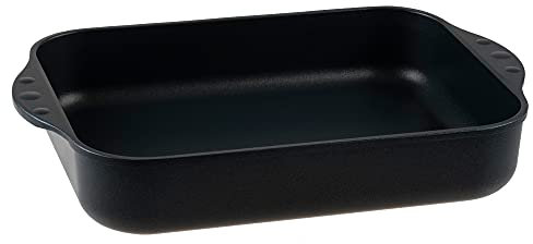 Pfannen Harecker Bratraine Induktion 32x24,7cm | Aluguss-Pfanne mit niedrigem Rand | PFOA-freie Antihaftversiegelung | Made in Germany