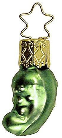Inge-glas - Christbaumschmuck, Baumschmuck - Minigurken Gurke - Glas - Mundgeblasen - 4,5 cm - 1 Stück