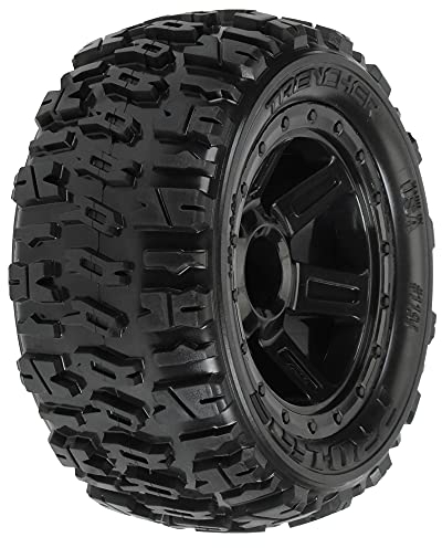 Pro-Line Racing PRO119411 1/16 Trencher M2 Fr/Rr 2.2 Tires Mounted 12mm Blk Desperado (2) Car, Multiple, M