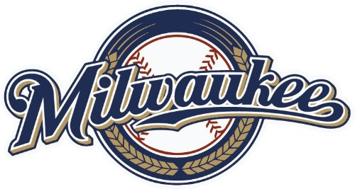 postwalldecor Milwaukee Brewers Logo MLB Baseball Wandaufkleber 15 x 8 cm